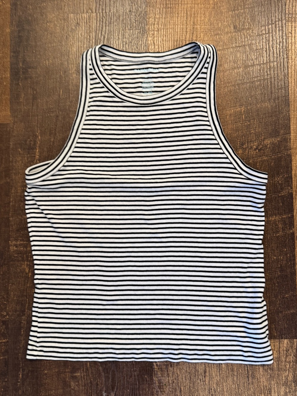 Cynthia Rowley Black & White Striped Sleeveless Tank
